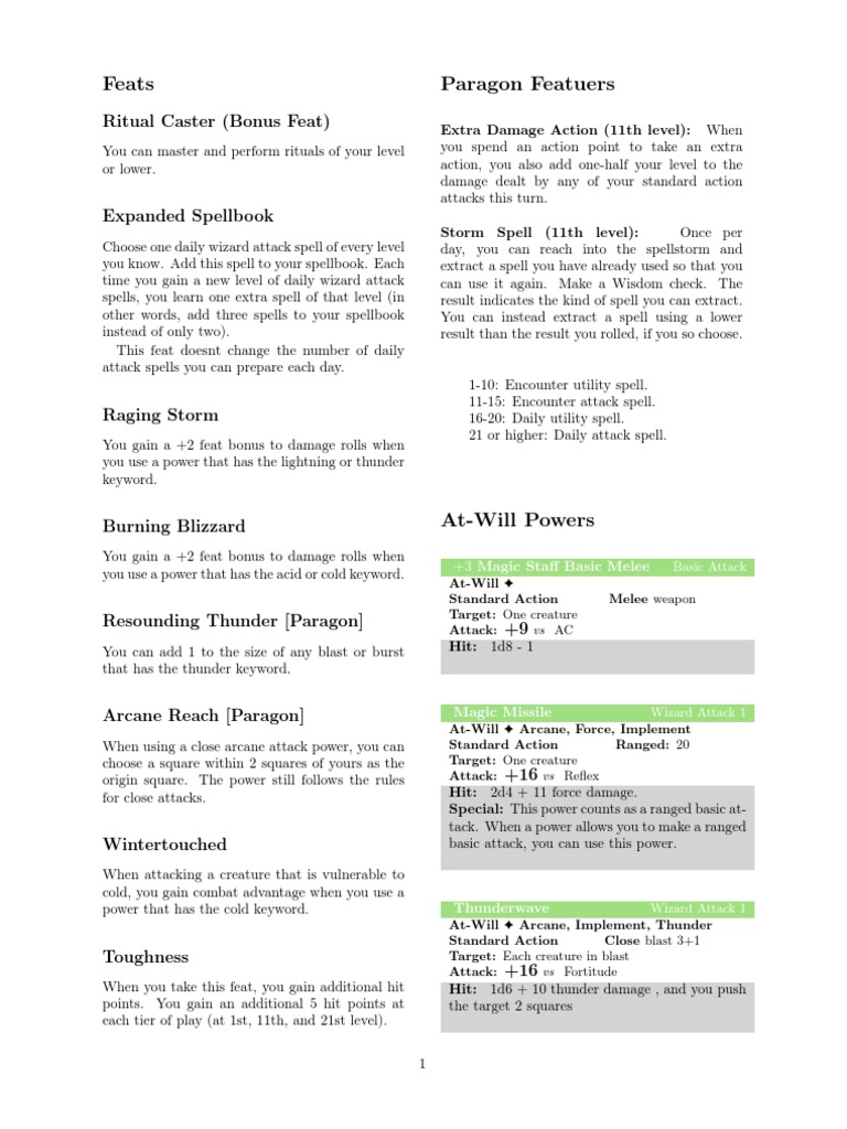 Wizard Powers v2 | PDF | Leisure | Nature