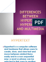 Differences Between Hypertext, Hypermedia and Multimedia