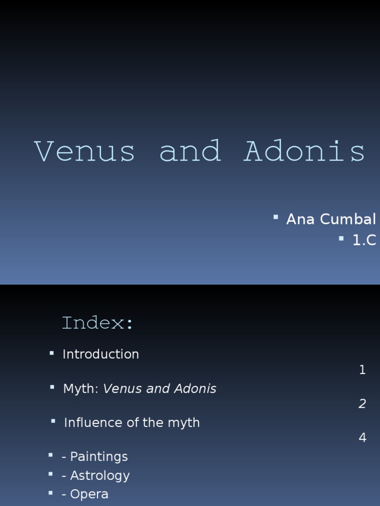 Venus And Adonis Pdf