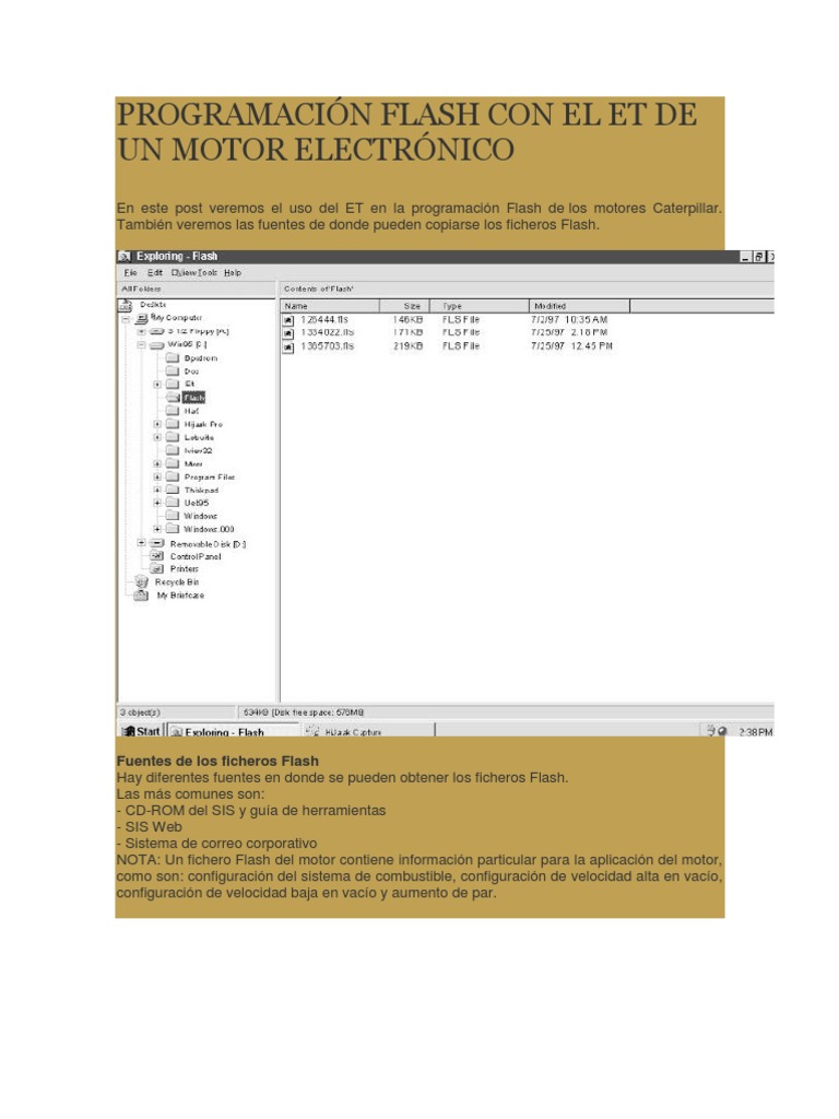 Programación Flash para Motores Caterpillar | PDF | Memoria flash ...