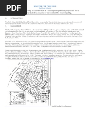 Request for Proposal Building Official 20111