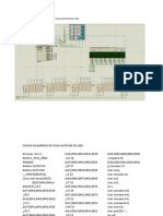 Simulacion en Proteus Del Barrido de Ocho Matrices de Leds