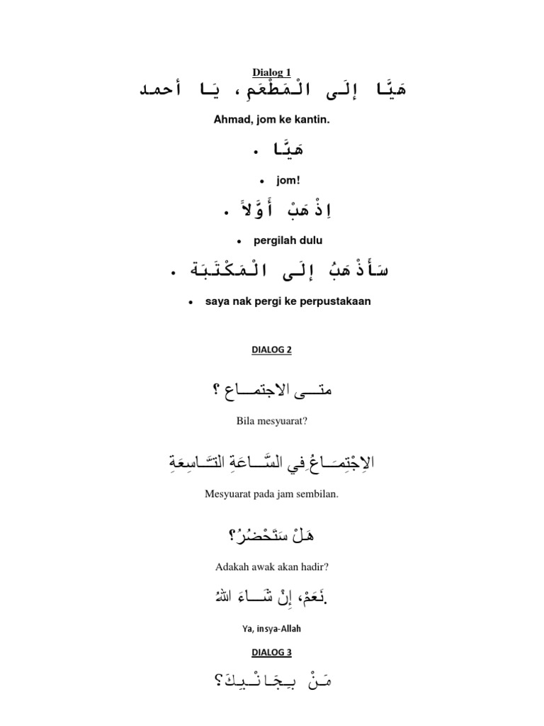 Dialog Bahasa Arab