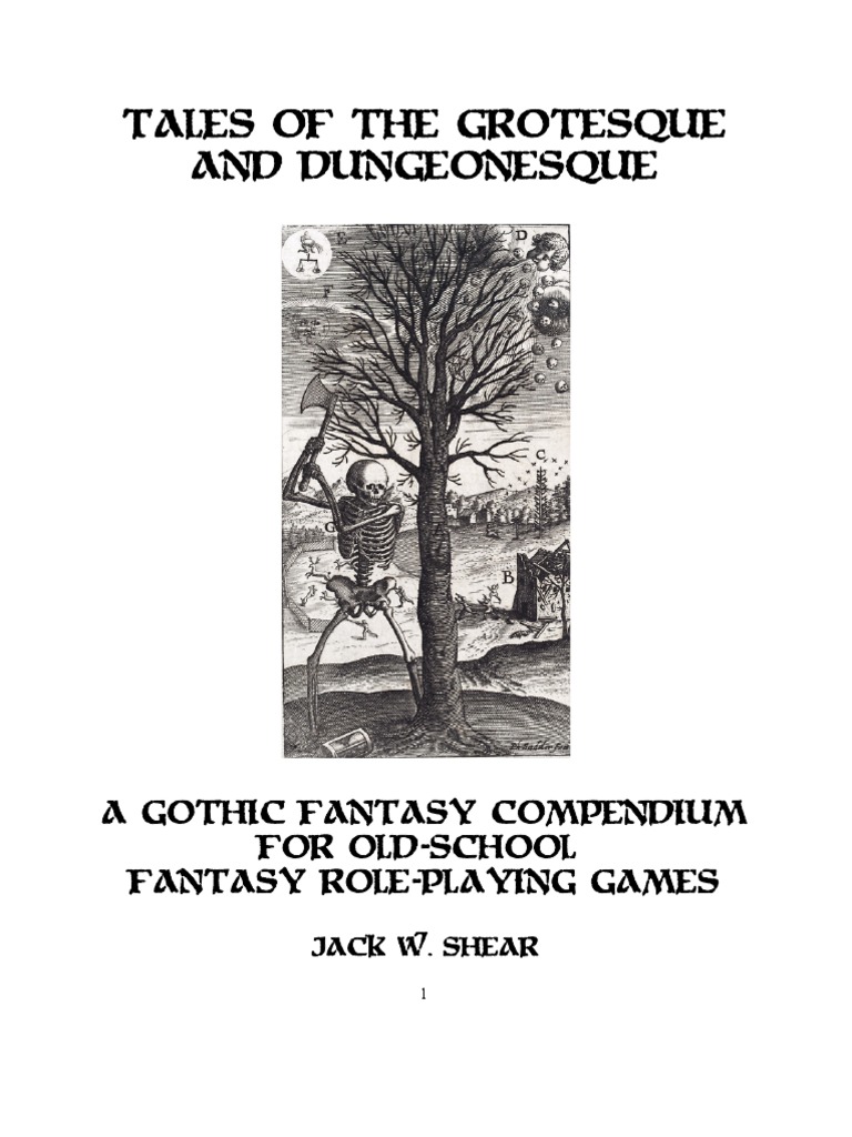 Tales of The Grotesque and Dungeonesqe Compendium I PDF Gothic Fiction  Drow (Dungeons  Dragons)