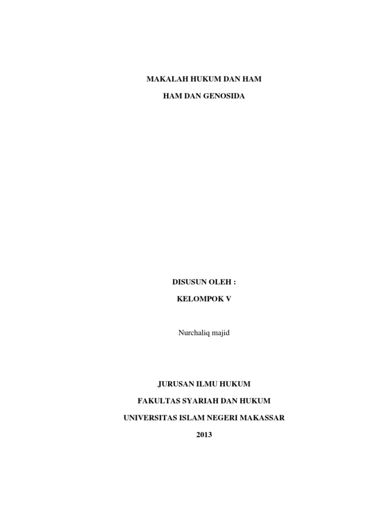 Makalah Genosida
