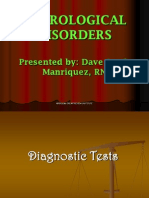 Neurological Disorders: Presented By: Dave Jay S. Manriquez, RN