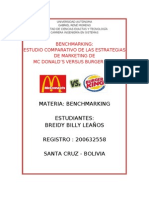 Benchamarking McDonalds vs burger king.doc