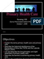 Primary Health Care: Nursing 105
