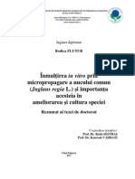 Inmultirea in Vitro Prin Micropropagare A Nucului Comun