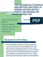 A Study On The Household Passive Leisure Consumption Pattern of Breadwinners Within Metro Manila Under The Burden of Value-Added Tax