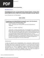 Download Pengembangan Dan Validasi Metode Kromatografi Lapisan Tipis Densitometri Untuk Penetapan Kadar Rhodamin B Dalam Terasi by hudastj SN136200751 doc pdf