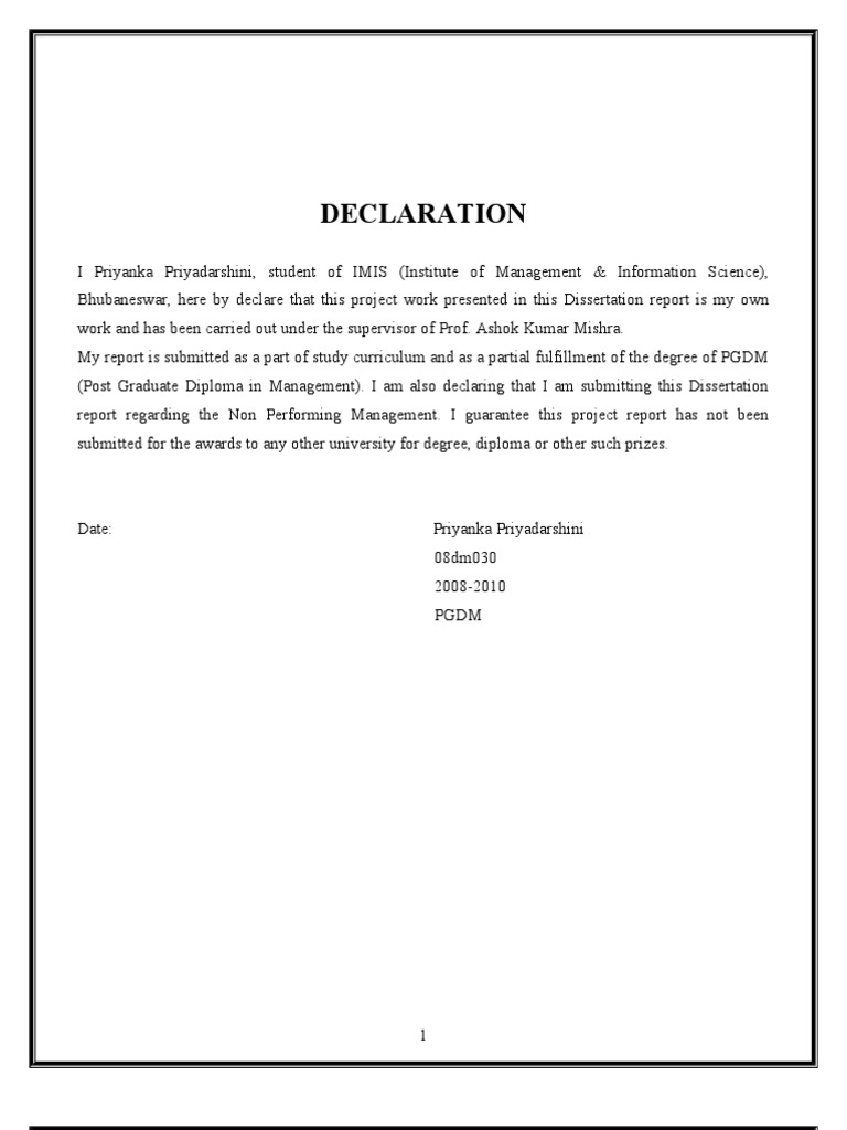 Npa management thesis image