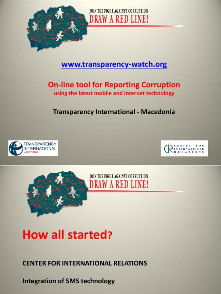 Report Corruption with Transparency Watch | PDF | Short Message Service ...