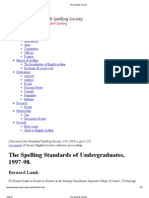 The Spelling Society of Undergraduates