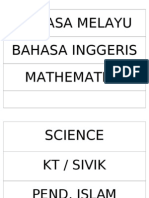 Label Belakang Kelas