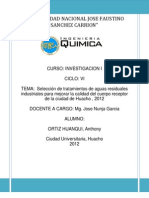 Selección de Tratamientos de Aguas Industriales Residuales