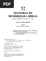 52 Maneiras de Memorizar a Biblia