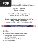 Blade Design Methods and Issues