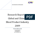 Research Report On Global and Chinese Blood Product Industry, 2009