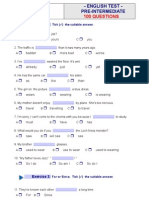 Exercises Test Pre Intermediate 1