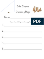 Solid Shapes Guessing Bags