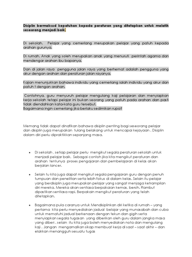Disiplin Asas Kejayaan Pdf