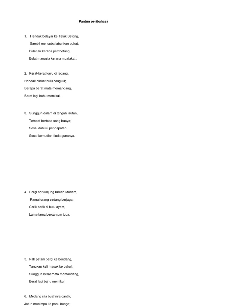 Pantun Peribahasa Pdf