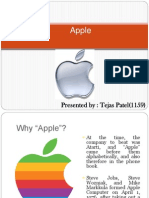Apple: Presented By: Tejas Patel (1159)