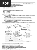 Atividades sobre água- o ciclo da água na natureza