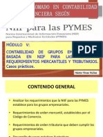 Contabilidad de Grupos Empresariales NIIF-PYMES y Aspectos Legales