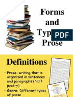 Forms and Types of Prose