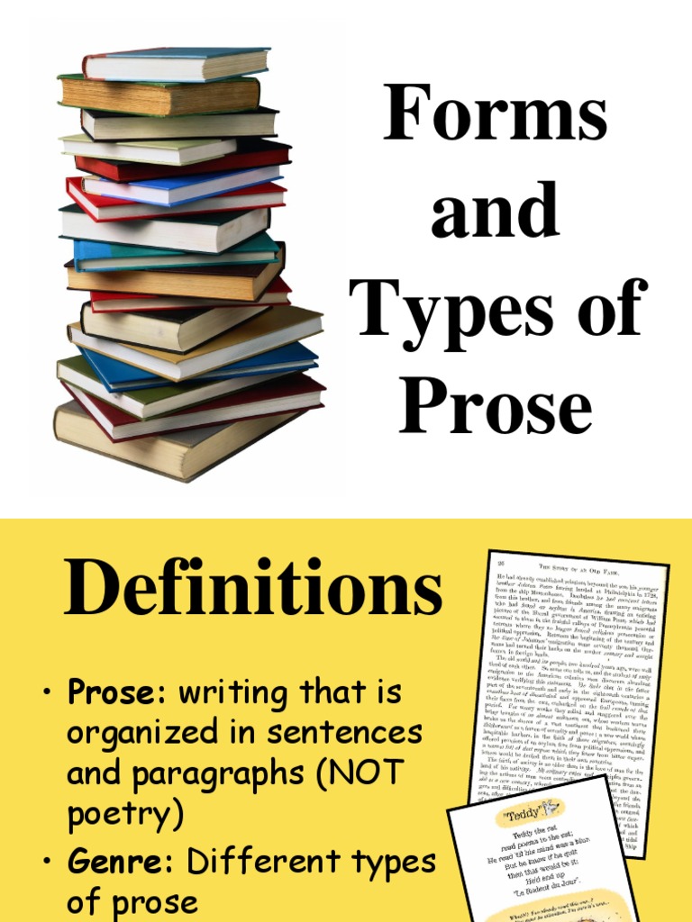 types of prose in creative writing