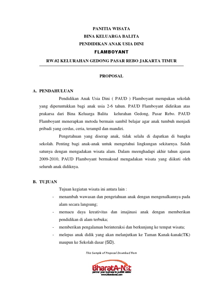 Contoh Proposal Kegiatan