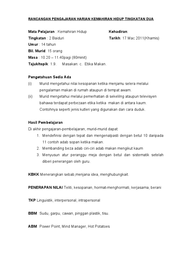 Rph Etika Makan Pdf