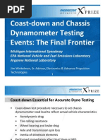 Coastdown Chassis Dynamometer Testing Events