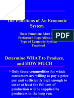 The Functions of An Economic System