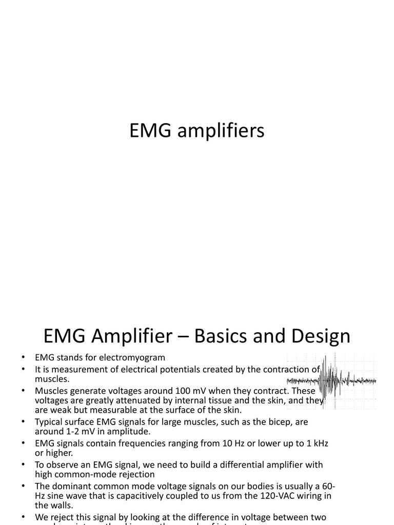 Biopotential Amplifiers EMG | PDF | Operational Amplifier ...