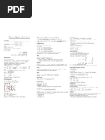 Linear Algebra Cheat Sheet