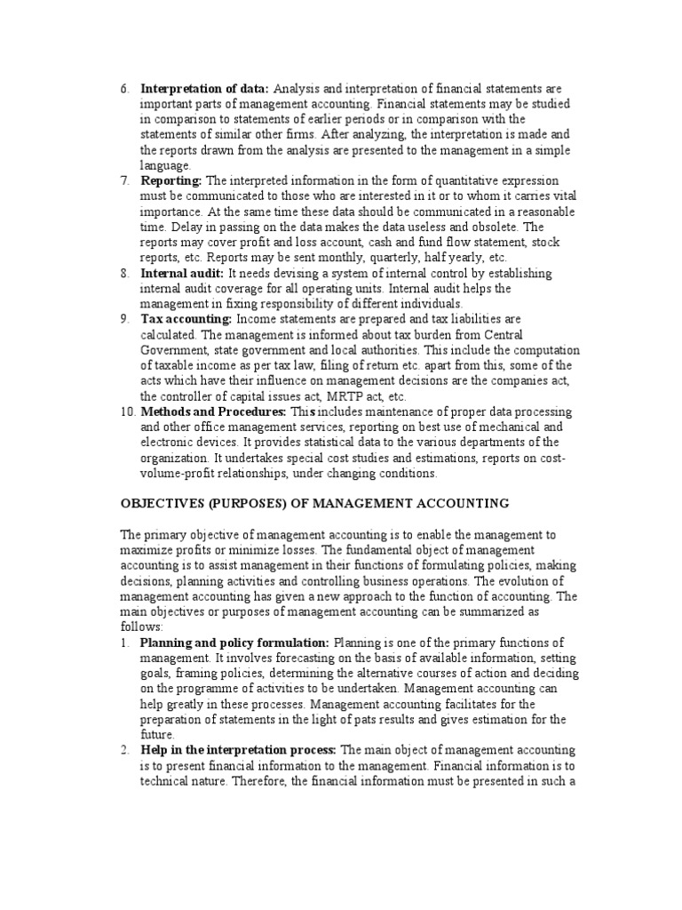 Managament Accounting Notes | PDF | Management Accounting | Accounting
