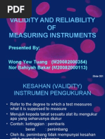 Download Kesahan dan Kebolehpercayaan dalam Penyelidikan by AzlanLin SN13628666 doc pdf