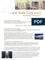 NYC Itinerary (updated 17 April 2013)