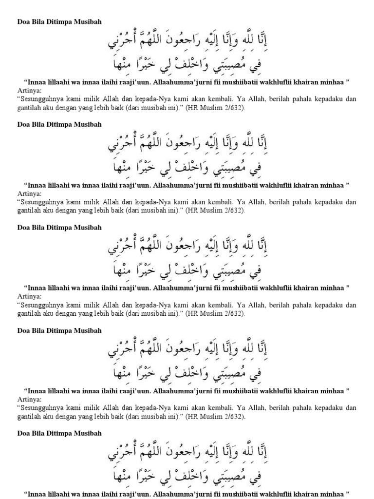 Doa Bila Ditimpa Musibah Pdf