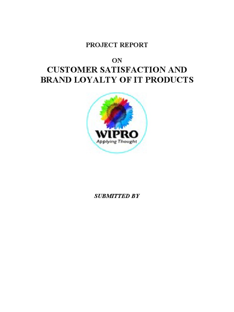Customer Satisfaction and Brand Loyalty of It Products Wipro PDF