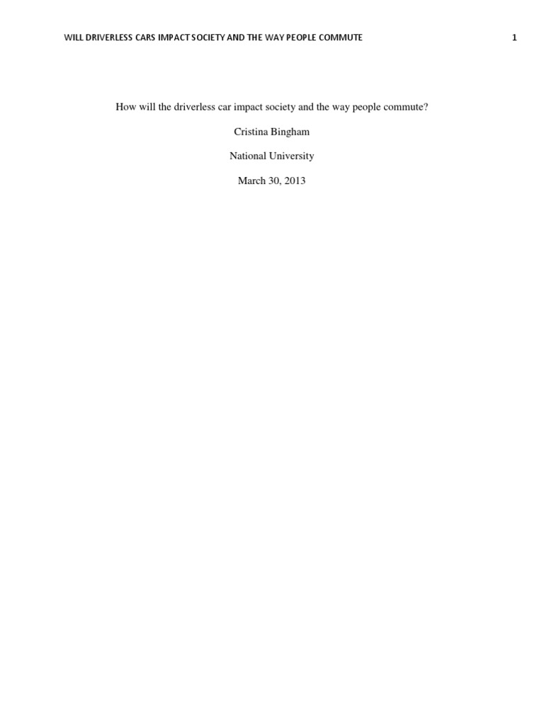 Driverless Car Research Paper | PDF | Car | Traffic Collision