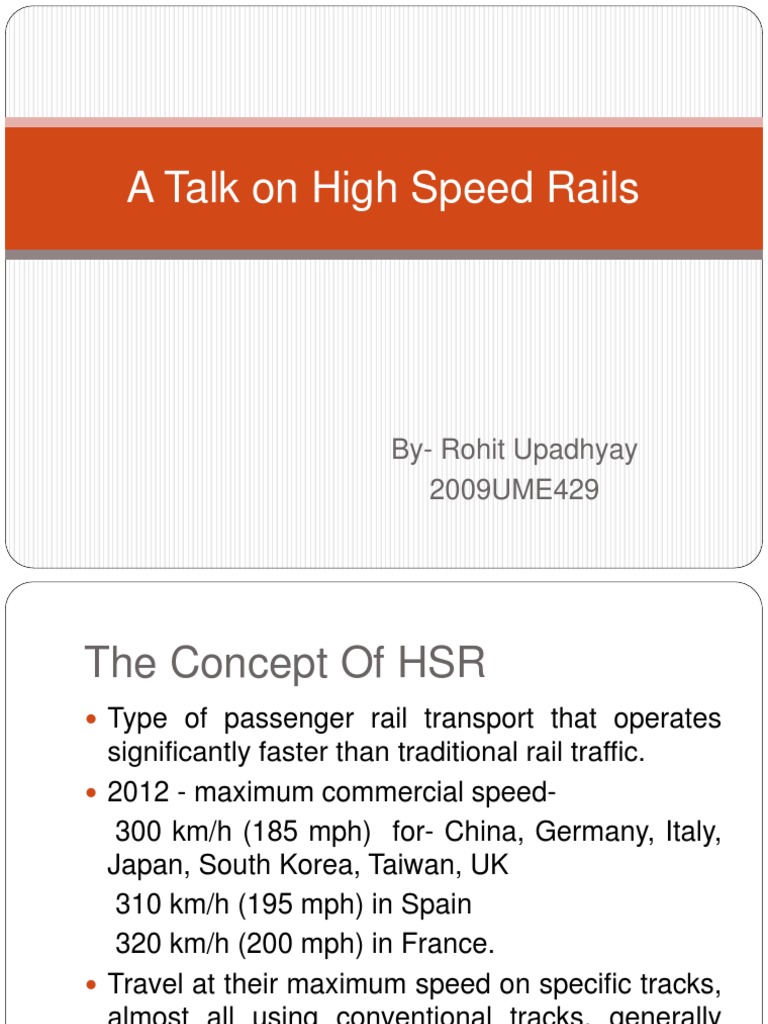 High-Speed Rail: Concepts and Technologies | PDF | High Speed Rail | Brake