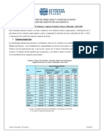 Análisis Estadísticos TUISMO VISITANTES 2012