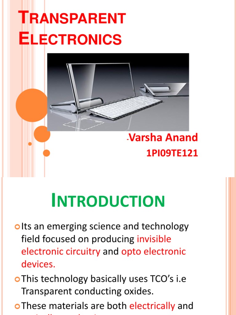Transparent Electronics | PDF | Capacitor | Electrical Resistivity And ...