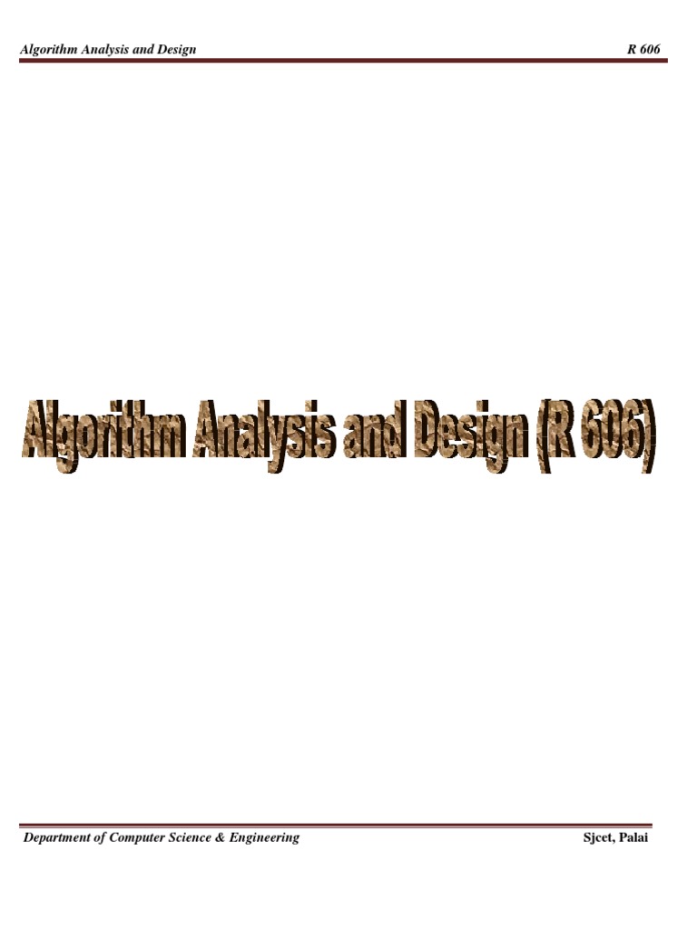 Algorithm Analysis and Design | PDF | Algorithms | Dynamic Programming