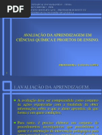 Avaliação da Aprendizagem em Ciências química e Projetos de Ensino