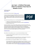 Procédure Pas À Pas: Création D'une Page Web Pour Afficher Les Données D'une Base de Données Access